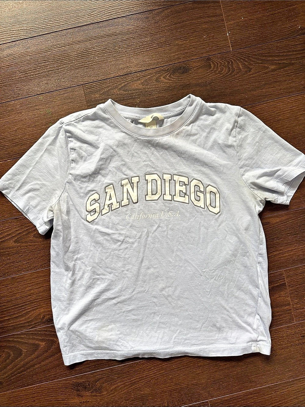 H&M San Diego Graphic Tee Baby Blue Small